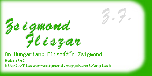 zsigmond fliszar business card